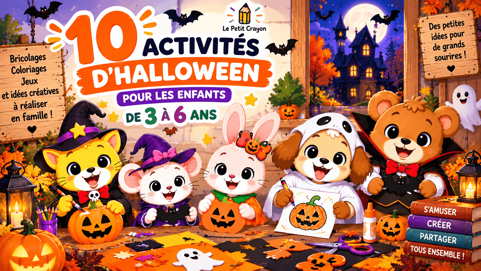 Couverture de 10 activités d’Halloween faciles pour les enfants de 3 à 6 ans