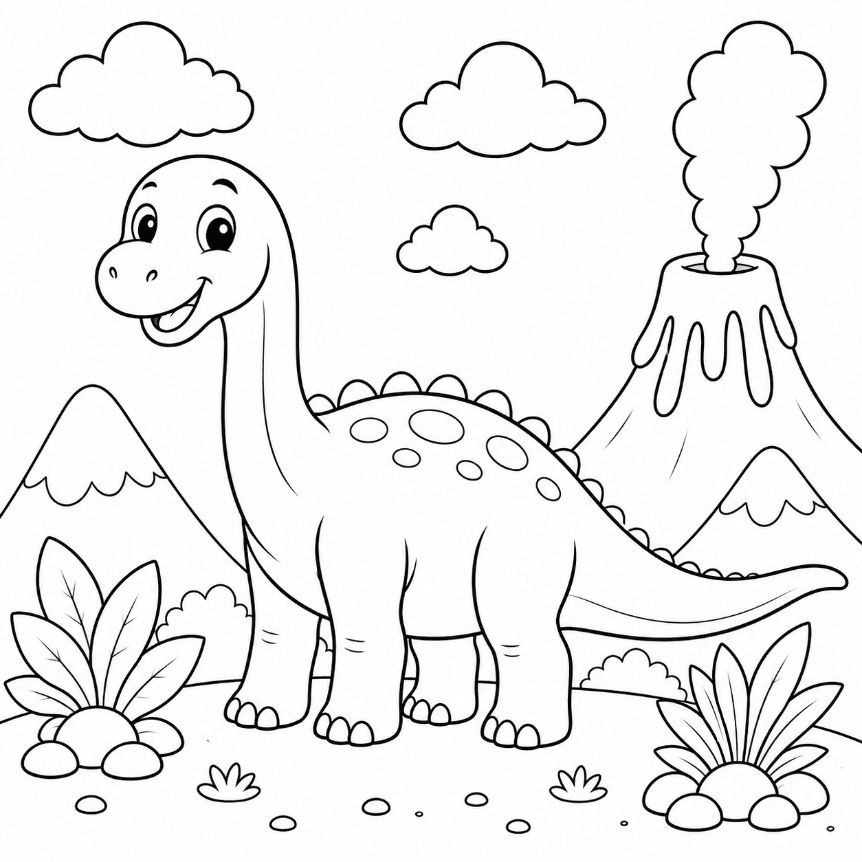 Dessin 1 de Brontosaurus