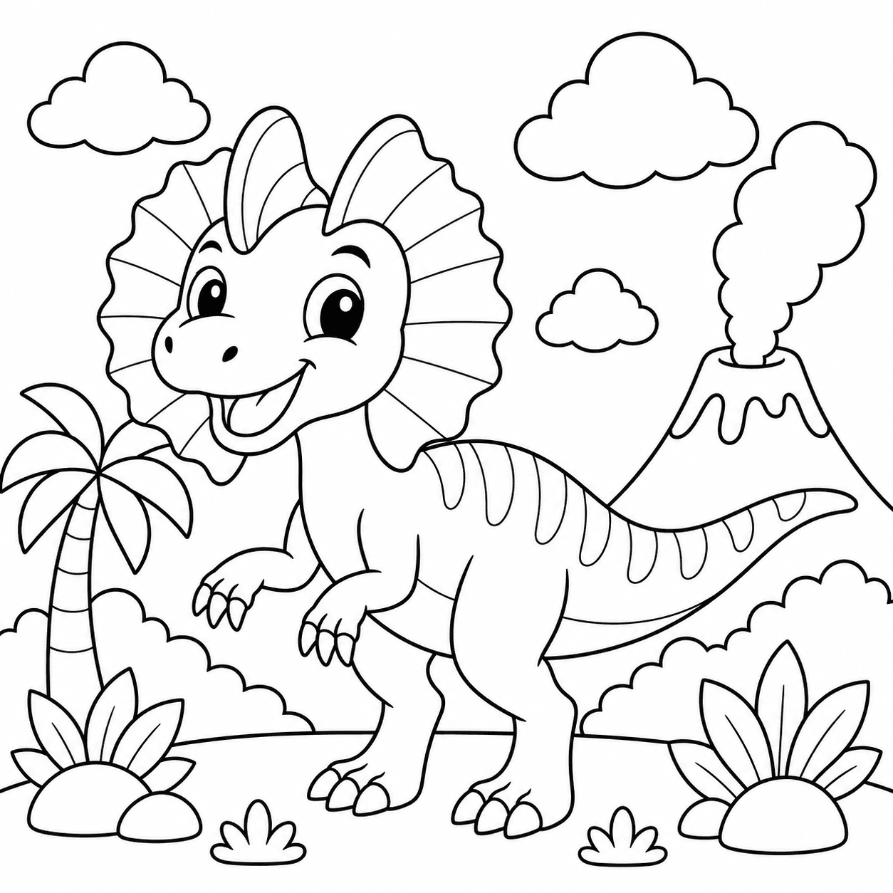 Dessin 1 de Dilophosaurus